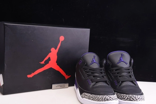 MaikeSneakers 3 Court CT8532-050 Jordan Retro Purple Air Black 0808